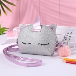 [ Arrival] Unicorn Hologram & Rainbow Glittering Shoulder Bag -Unicorn Fashion 69040 n0yrdr