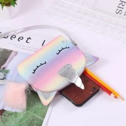 [ Arrival] Unicorn Hologram & Rainbow Glittering Shoulder Bag -Unicorn Fashion 69040 nn4en8