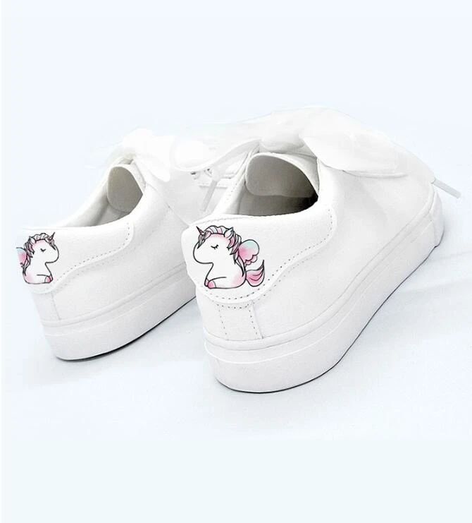 Ribbon Little White Unicorn Sneakers 3 Ribbon Little White Unicorn Sneakers