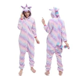Unicorn Colorful Holographic Winter Onesie -Unicorn Fashion 69455 anmvo9