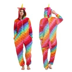 Unicorn Colorful Holographic Winter Onesie -Unicorn Fashion 69455 pgikdk