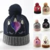 Bling Bling Sequins Crochet Knitted Unicorn Bobble Hat -Unicorn Fashion 69775 0cyacr