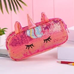 Sleeping Unicorn Sequin Pencil Case -Unicorn Fashion 69998 hqgeae