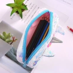 Sleeping Unicorn Sequin Pencil Case -Unicorn Fashion 69998 sndjki