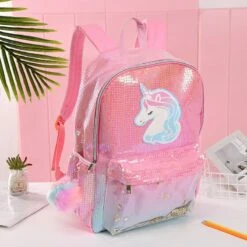 Ombre Sequin & Glittering Unicorn Backpack -Unicorn Fashion 70310 xge84e