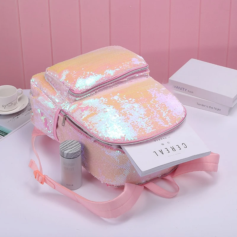 Hologram Sequin Unicorn Hooded Backpack 5 Hologram Sequin Unicorn Hooded Backpack - Image 3