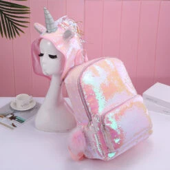 Hologram Sequin Unicorn Hooded Backpack 9 Hologram Sequin Unicorn Hooded Backpack -Unicorn Fashion 70451 xld3tl