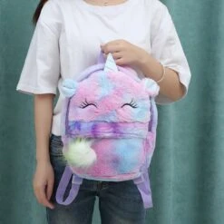 Tie-Dye Plush Unicorn Backpack -Unicorn Fashion 70482 dotd7q