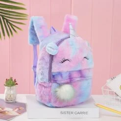 Tie-Dye Plush Unicorn Backpack -Unicorn Fashion 70482 wi1rwo