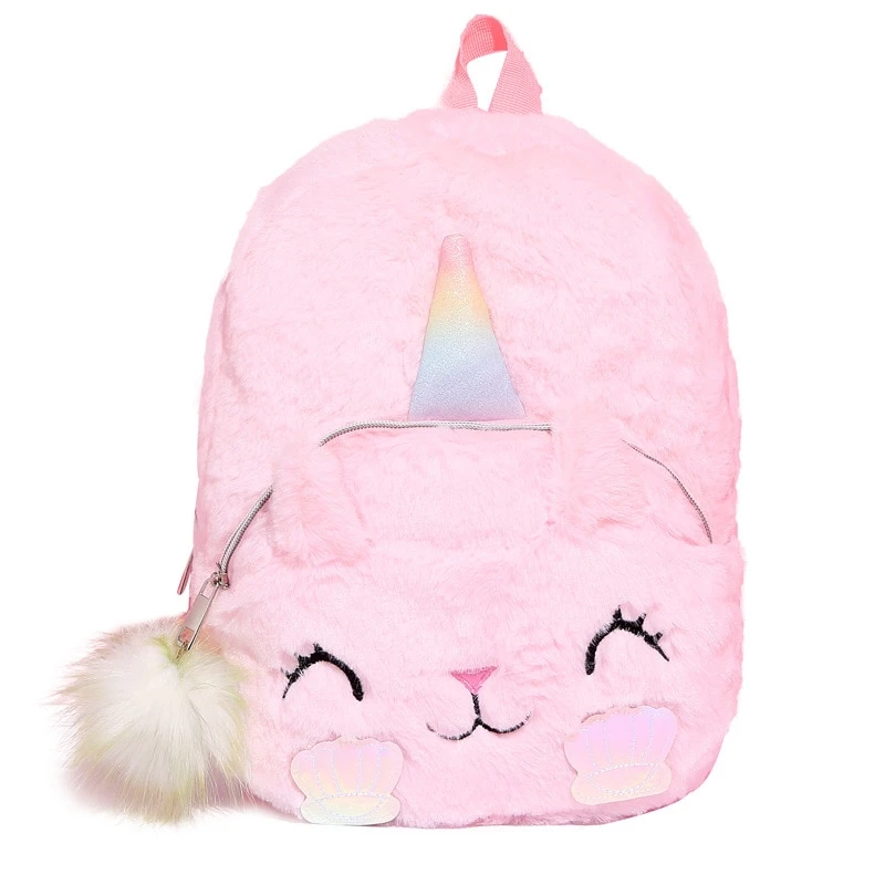 Faux Fur Unicorn Bagpack 3 Faux Fur Unicorn Bagpack