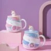Unicorn Cute Coffee Mug With Lid & Spoon -Unicorn Fashion 718026 ayhomh