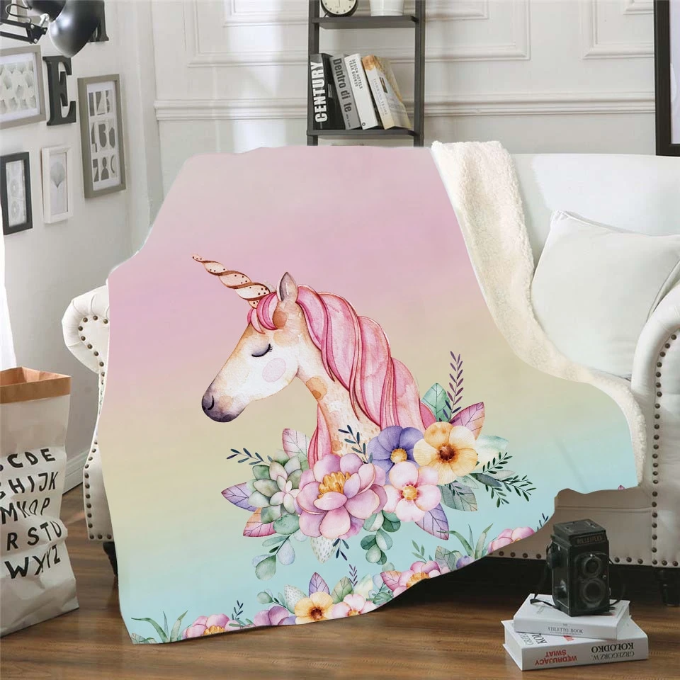 Unicorn Fleece Throw Blanket 6 Unicorn Fleece Throw Blanket - Image 4