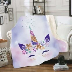 Unicorn Eyelashes Fleece Throw Blanket 12 Unicorn Eyelashes Fleece Throw Blanket -Unicorn Fashion 73169 qtj1qa