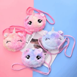 Unicorn Fluffy Tie-dye Shoulder Bag