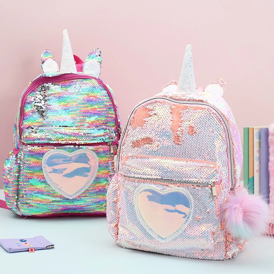 Unicorn Gorgeous Sequin Heart Backpack 7 Unicorn Gorgeous Sequin Heart Backpack - Image 5