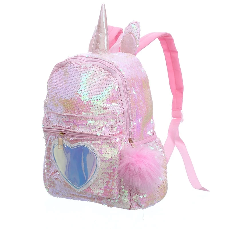 Unicorn Gorgeous Sequin Heart Backpack 4 Unicorn Gorgeous Sequin Heart Backpack - Image 2