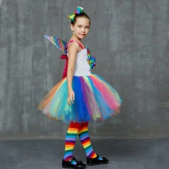 Set Of Unicorn Rainbow Tutu Dress -Unicorn Fashion 74846 dfygs5