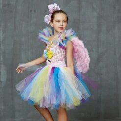 Pastel Rainbow Unicorn Tutu Dress -Unicorn Fashion 75003 oghibw