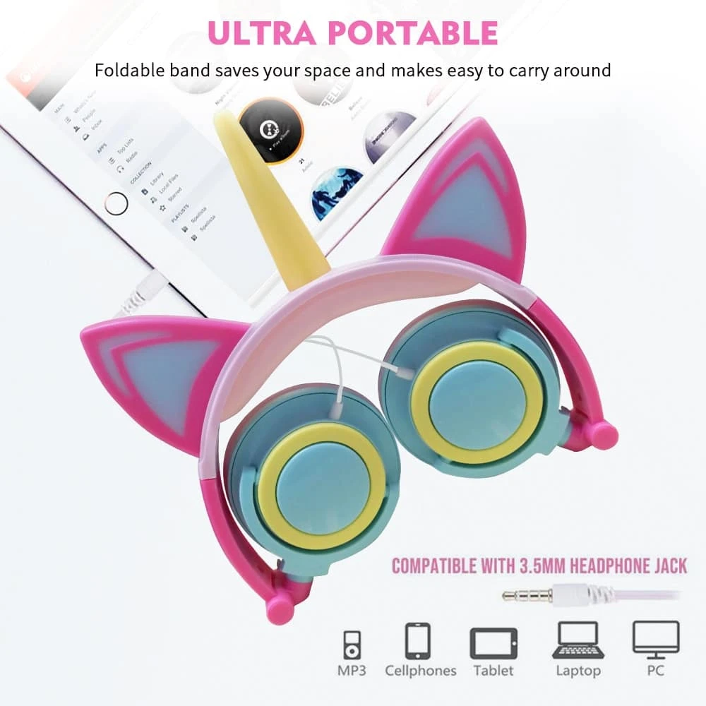 LED Glowing Unicorn Headphones 7 LED Glowing Unicorn Headphones - Image 5