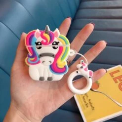 Unicorn With Rainbow Mane Airpods Case -Unicorn Fashion 75351 0rx3aw