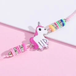 Lovely Pink Adjustable Unicorn Bracelet -Unicorn Fashion 76871 w6v9rl