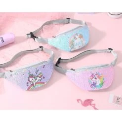 Reversible Sequins Unicorn Waist Bag -Unicorn Fashion 78006 ofprmu