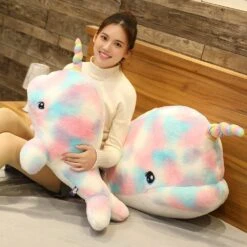 Colorful Narwhal Unicorn Plush Toy -Unicorn Fashion 78880 f1eabu