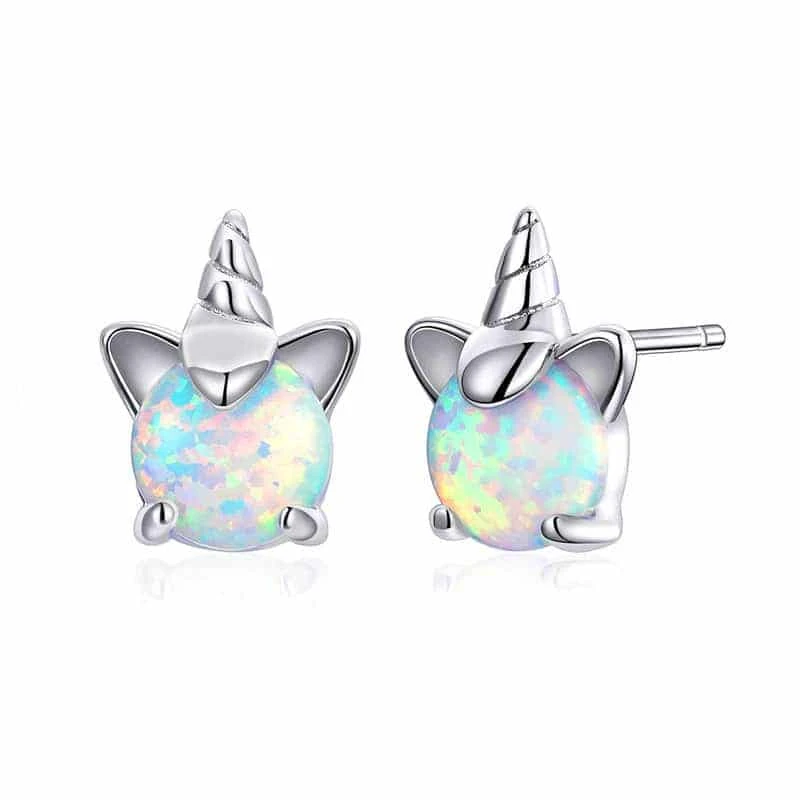 925 Sterling Silver Holographic Unicorn Earrings 3 925 Sterling Silver Holographic Unicorn Earrings
