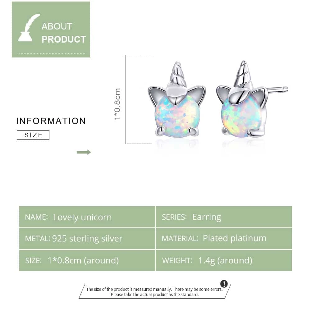 925 Sterling Silver Holographic Unicorn Earrings 7 925 Sterling Silver Holographic Unicorn Earrings - Image 5