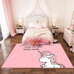 Non-slip Unicorn Area Rugs For Kids
