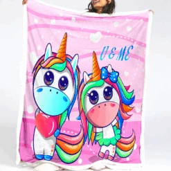 Girls Unicorn Sherpa Fleece Blanket