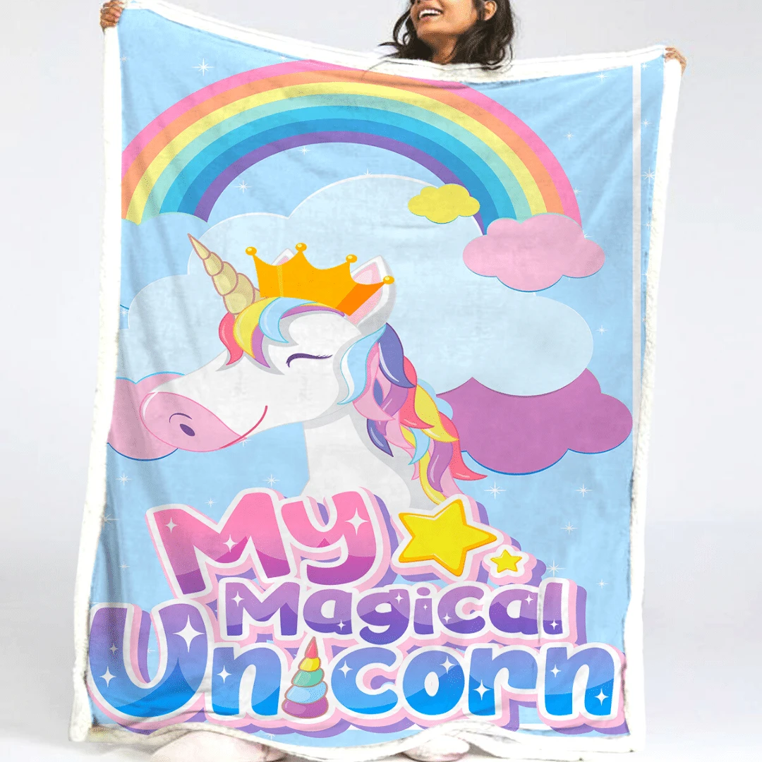 Magical Unicorn Fleece Blanket 3 Magical Unicorn Fleece Blanket