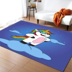 Anti-slip Unicorn Carpet For Kids Room -Unicorn Fashion 80841 jqrhej