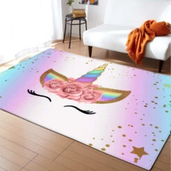 Anti-slip Unicorn Carpet For Kids Room