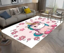 Kids Unicorn Stars Flowers Rugs And Carpets -Unicorn Fashion 80903 nyu2ok
