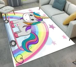 Kids Unicorn Rainbow Rugs And Carpets -Unicorn Fashion 80998 phernk