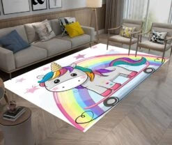 Kids Unicorn Rainbow Rugs And Carpets -Unicorn Fashion 80998 qpbv7s