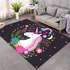 Neon Unicorn Large Carpets For Living Room -Unicorn Fashion 83096 enx4g1