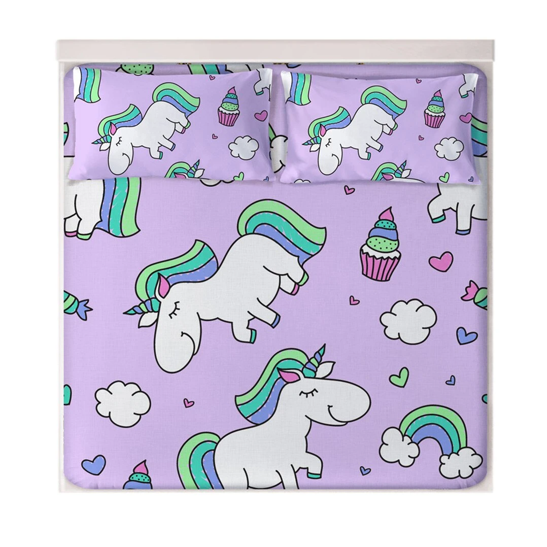 Rainbow Unicorn Fitted Sheets 6 Rainbow Unicorn Fitted Sheets - Image 4