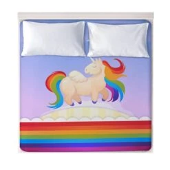 3D Cartoon Unicorn Fitted Sheets 17 3D Cartoon Unicorn Fitted Sheets -Unicorn Fashion 83302 bt28ac