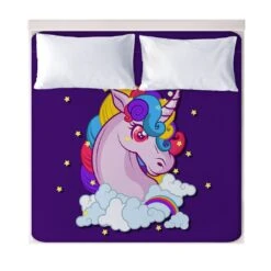 3D Cartoon Unicorn Fitted Sheets 16 3D Cartoon Unicorn Fitted Sheets -Unicorn Fashion 83302 ouxb3r