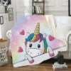 Soft Cozy Unicorn Velvet Throw Blankets -Unicorn Fashion 83656 jajsae