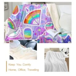 Ice Cream Unicorn Throw Fleece Blanket -Unicorn Fashion 83986 jr2qrq