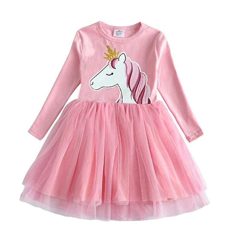 Unicorn Long Sleeve Tutu Dresses For Girls 6 Unicorn Long Sleeve Tutu Dresses For Girls - Image 4