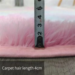 Rainbow Tie-dye Fluffy Round Rug -Unicorn Fashion 84647 yfiroo