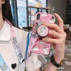 Rainbow Unicorn Case With Holder -Unicorn Fashion 85108 chi3fp