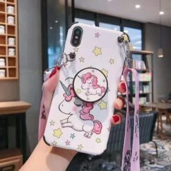 Rainbow Unicorn Case With Holder -Unicorn Fashion 85108 glzxcv