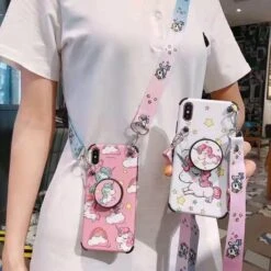 Rainbow Unicorn Case With Holder -Unicorn Fashion 85108 ue8zdq