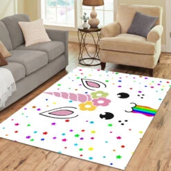 Star And Unicorn Rug For Kid Room