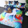 Rainbow Stars Fantasy Unicorn Bedding Set For Kid Bedroom 1 Rainbow Stars Fantasy Unicorn Bedding Set For Kid Bedroom -Unicorn Fashion 85853 colaqd